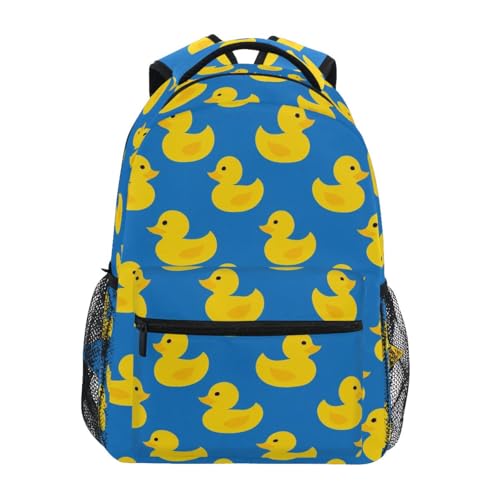 Sac à dos bleu imprimé canard pour soulager le dos des étudiants avec légèreté