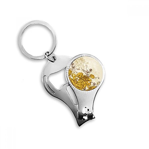 Pince à ongles jaune en chrysanthème pour coupe nette et précise