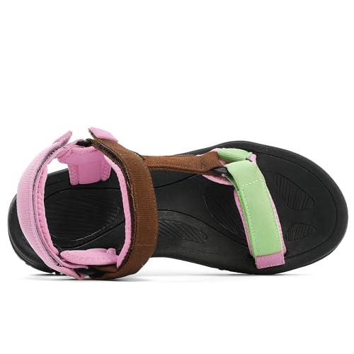 Image of Women's Hiking Sport Sandals Water Outdoor Athletic Shoes With Arch Support Adjustable Velcro Beach Shoes