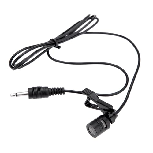 SIBOMTEX Microphone cravate en métal mono 3,5 mm avec clip de collier pour haut-parleur ordinateur PC portable