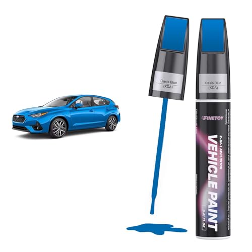FINETOY Oasis Blue(XDA) Touch up Paint for Subaru, Quick & Easy Fix for Car Scratches, 2 in 1 Car Touch up Paint with Pen Tip and Brush, Auto Scratch Repair Pen with Exact Color Match