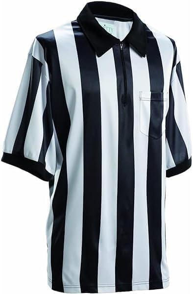 Smitty | FBS-137 | 2 1/4" Stripe Performance MESH Football Referee Short Sleeve Shirt | Official's Choice! (Large)