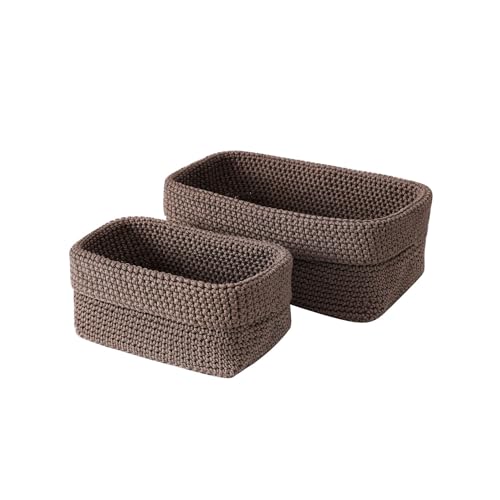 Crochet Organizer Container, 2-Piece Ice Silk Thread Storage Boxes for ...