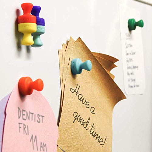Smart&Cool 20 Pack Small Silicone Fridge Magnets, Anti Scratch Push Pin Magnets, Refrigerator Magnets, Thumbtack Magnets For Fridge, Dry Erase Board, Whiteboard, Office, Classroom, School #TOP1