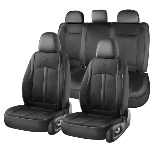 Image of FLORICH Car Seat Covers, Breathable Mesh Automotive Seat Cover Full Sets, Front Seat Covers and Back Seat Cover Universal Car Interior Protectors Cushion for Most Cars&SUV-Black