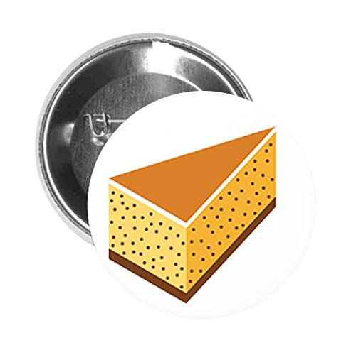 Round Pinback Button Brooch Yummy Cheesecake with Sprinkles (Plain, 1.5