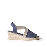 Handwerklichprodukt Toni Pons Espadrille für Damen aus Stoff - Breda-V Marineblau, 36 EU