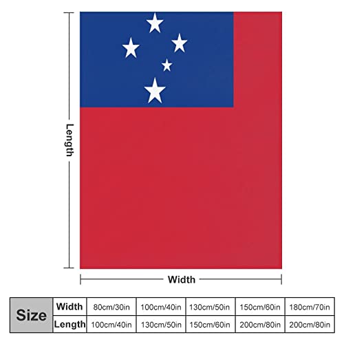 Couverture drapeau des Samoa plaid en microfibre premium toutes saisons - 8