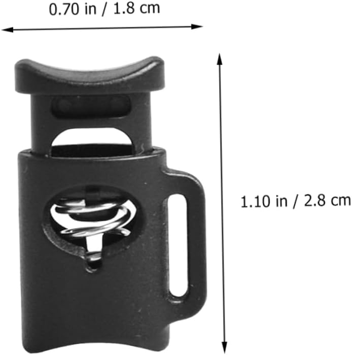 OSALADI 50pcs Spring Cord Locks Toggle Stoppers for Drawstrings Lanyards Backpacks and Clothing Cord Accessories for Outdoor Use