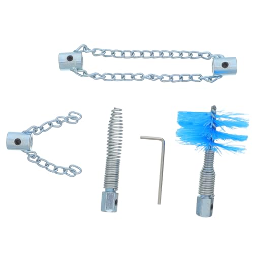 Healvian Kit Resorte de Cadena para Desatascar Desagües Herramienta Resistente para Limpieza Eficaz de Tuberías el Hogar