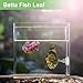 CAPASTEC Betta Fish Leaf, Natural Habitat Simulation for Betta Spawnings Grounds, Betta Spawnings Leaves, Resting Bed, Double Leaves, Orange Deep Green