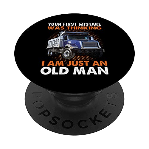 Trucking I Am Just An Old Men Funny Truck Diver Trucker PopSockets PopGrip Intercambiable