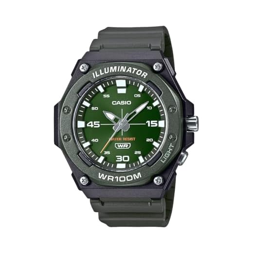 Casio Série MW-620H | Relógio digital masculino | (azul/preto) | 100 m WR | Iluminador LED, Verde, MW-620H-3AV