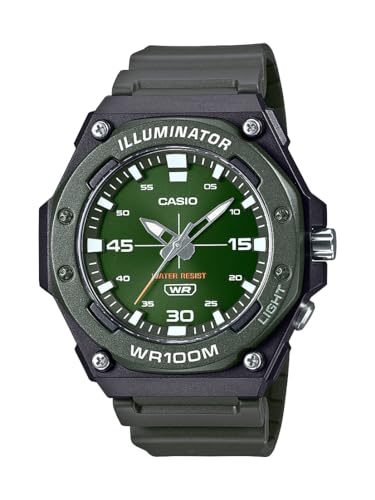 Casio MW-620H Series | Men's Digital Watch | (Green/Black) | 100M WR | LED Illuminator | 3-Year Battery