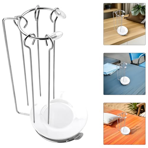 Perchero colgante para brochetas de acero inoxidable resistente color plata 8
