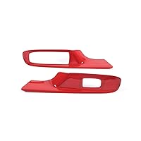 Vista 12 de Cubierta para interruptor de elevación de ventana compatible con Chevrolet Corvette C8 2020-2023, accesorios C8 (patrón de fibra de carbono)