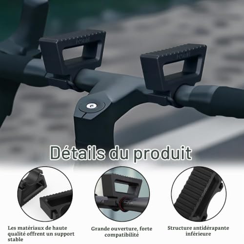 XFSRG 2 Pièces Support Velo Sol de Guidon Attache Rapide Protection la Poignée Frein avec 4 Fixations Amovibles pour Assistant de Stationnement – vue 3