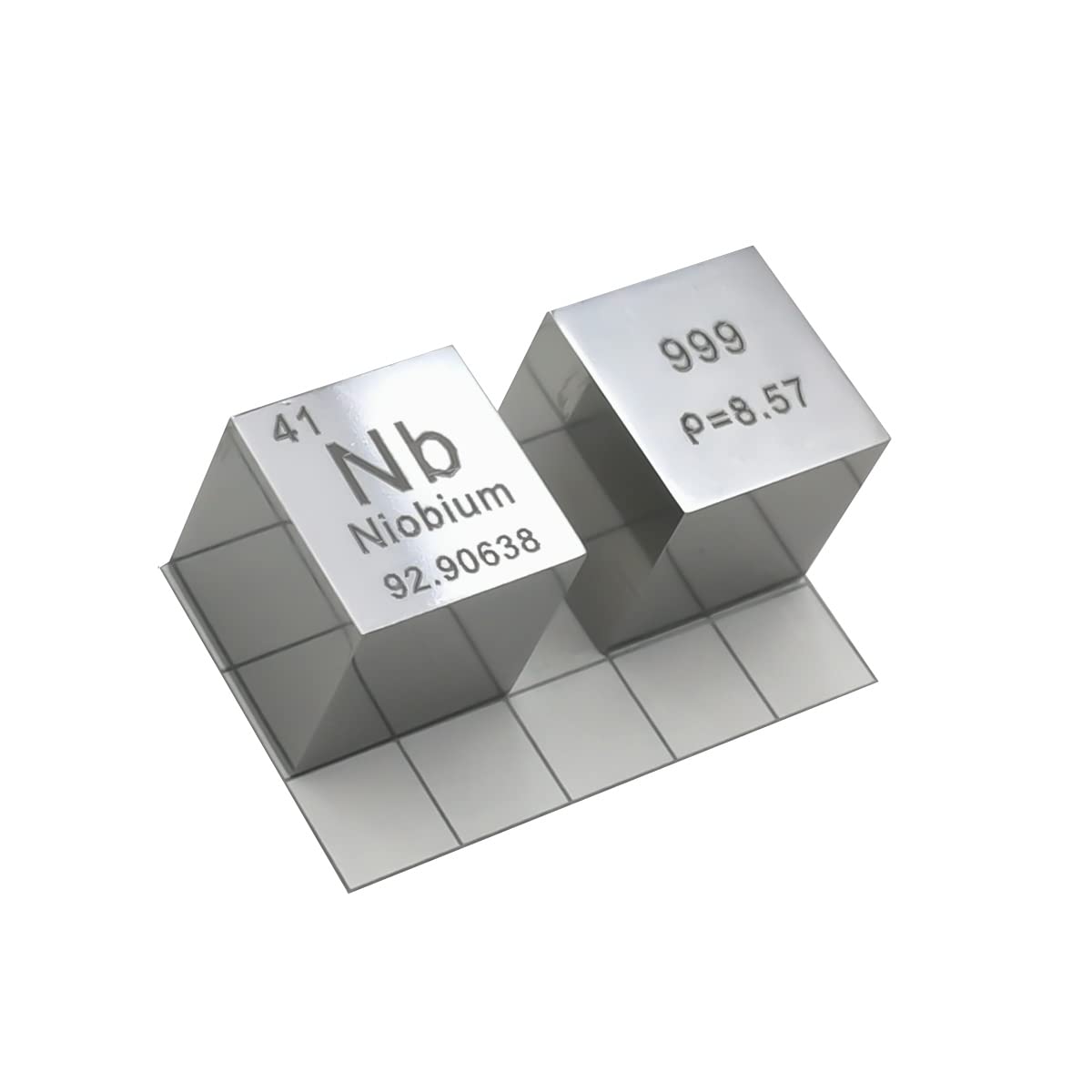 Niobium pour laboratoire de physique cube 10mm poli pour démonstrations