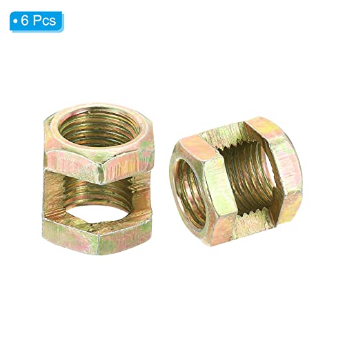 Patikil M10X1Mm Hexagon Coupling Nut, 6 Pack 15Mm Thread Zinc Plated Fastener Lamp Pipe Rod Connector Hex Hardware Repair For Chandelier Ceiling Light Diy #TOP2