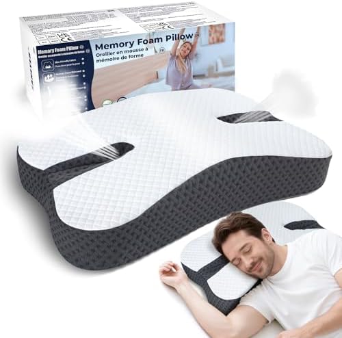SAHEYER Anti-Snoring Pillow for Side Sleepers, Stop Snore Aid wit...