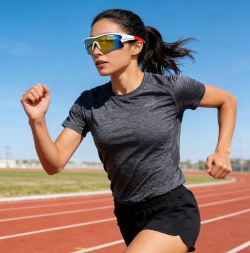 HPLRZXI 4 Pairs of Sports sunglasses Cycling Sunglasses for Men Women Youth Baseball Cycling Fishing motorcycle Running golf, UV Protection. - image 2