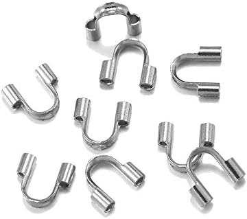 30pcs/lot 4.5x4mm Stainless Steel Wire Guardian Wire Protectors Loops U Shaped for Jewelry Making DIY Accessories image 5