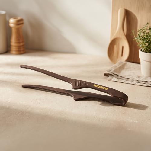 Image of Nester Silicone Kitchen Tong - Heat Resistant, Non-Stick Safe, Anti-Slip Grip, Ergonomic Lock Design, Food-Grade Silicone Tips for Cooking, Serving, BBQ & Frying