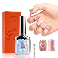Cat Eye Gel Nail Polish with Magnet Stick, 15ml Magnetic Gel for DIY Manicure, Long-Lasting Shine, Vibrant Color Effects, Pink Veil