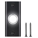 Dreyoo Lighted Metal Doorbell Push Button, Vintage Doorbell Push LED Buttons Replacement Most Chimes, Wall Mounted Door Bell Buttons Use in Home, Garage Door Opener Switch Property in Copyright(Black)