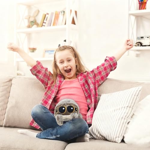 GUOYOU Niedliches Cartoon Spinne Kuscheltier Flauschiges Heimdekoration 20 cm Weiche und Realistische Halloween Plüschtier mit Großen Augen Stofftier Geschenk für Erwachsene Und Kinder