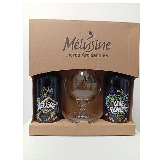 Coffret bière découverte 33cl love & flowers BIO Mélusine + verres dégustation 25cl.