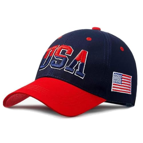 Image of 2 Pcs American Flag Trucker Hat Men Women,USA Patriotic Baseball Cap