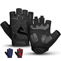 ATERCEL Fahrradhandschuhe Halbfinger für Herren Damen - Radsporthandschuhe MTB Handschuhe mit SBR-Polsterung für Radfahren, MTB, Fitness (L)