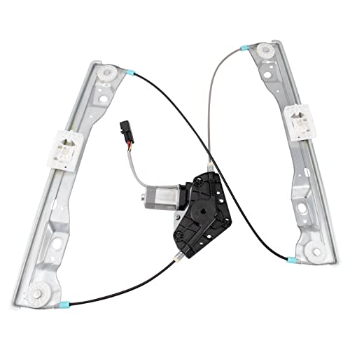 Image of TRQ Front Driver Side Power Window Motor and Regulator Assembly One Touch Anti Pinch Compatible with 2011-2020 Dodge Durango 2011-2021 Jeep Grand Cherokee