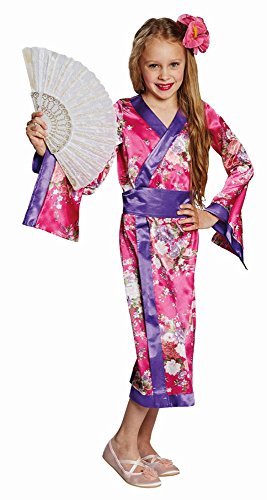 4U-Onlinehandel-12925-128 Geisha-Taille Costume de Carnaval 128-Asiatine, 12925-128, Rose Bonbon, 8-9 Ans Cover