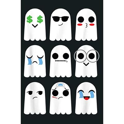 Ghost Emoji Collection Boo Ghosts Halloween Emoticon Gift