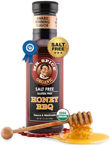 Mr. Spice Honey BBQ Sauce, Organic Salt Free, 13.5 oz