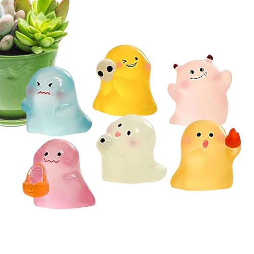 Figura Fantasma | Figuras de Halloween – Brillantes y Lindos Figuras de Resina para el Lugar de Trabajo, guardería, hogar, estantería de Mesa