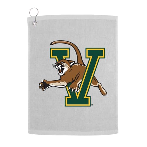 Vermont Catamounts Logo Golf Towel with Grommet