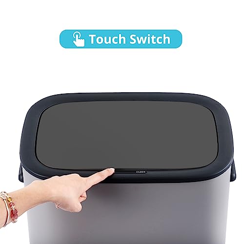 Basura automática con sensor de movimiento 55 L rectangular gris miniatura 3