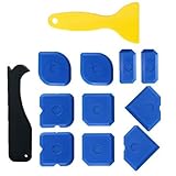 Professionelles 12-teiliges Fugenentfernungswerkzeug mit ergonomischen Griffen und Eckenschabern für Renovierungsarbeiten, Dichtmittel, Glättungs- und Finishing-Werkzeug-Set