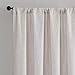 Simplebrand Natural Curtains 63 Inch Length 2 Panels, Faux Linen Semi Light Filtering Drapes, Soft Airy 3D Embossed Textured Farmhouse Window Curtains for Living Room Bedroom, Each 37x63 Inches