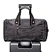 S-ZONE Canvas Duffel Bag for Travel 65L Weekender Overnight Travel Bags with Shoes Compartment for Men