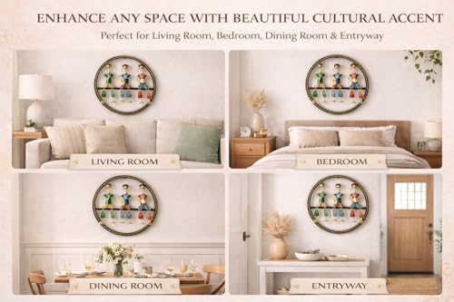 Image of Framing Hub - Handcrafted Metal Wall Art Musician Doll Frame for Home Decor | Traditional Tribal Musical Wall Hanging for Living Room, Office & Hall