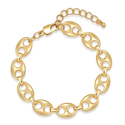 Gold Bracelets for Women Cuban Chain Bracelets Adjustable Chain Bracelet Jewelry Gift