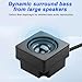 XMSJSIY Mini Computer Speaker for Desktop PC 3.5mm TRS Input with Volume Control USB Powered Stereo Hidden Type Small Speakers for PC Laptop Phone Notebook -1.2M/3.9FT 1 Pair
