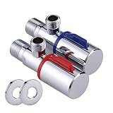 ARCORA Eckventil aus Kupfer G1/2 Wassereinlass G3/8 Wasserauslass für Warmwasser und Kaltwasser einsetzbar in Küchen, Bad und Toilette