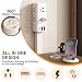 Telescoping Electrical Outlet Extender Stick, 360° Rotating Wall Socket Expander 20"-30", with 6 Outlets & 2 USB-A 1 USB-C Ports for Behind Couches Nightstands Desks Hard-to-Reach Areas (A #)