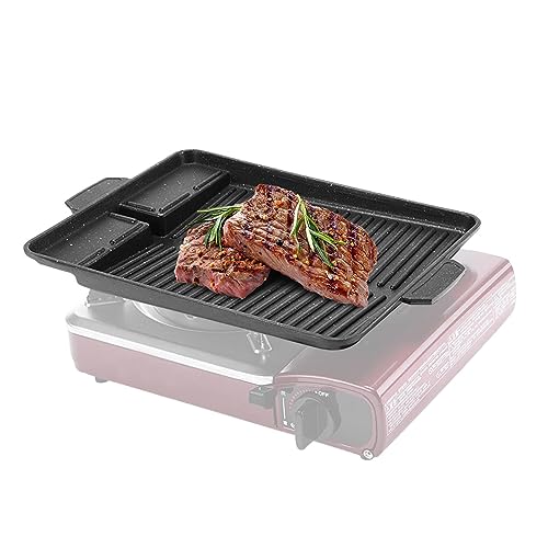 Sartén antiadherente, placa de parrilla de estufa de inducción, sartén , parrilla portátil antiadherente para carnes, sartén de parrilla para barbacoa, sartén para múltiples