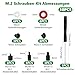 M.2 SSD-Schrauben-Kit, Nvme M2-Schrauben, M.2 SSD Schraubenset PC-Motherboard, Geeignet für ASUS MSI Gigabyte NGFF-Motherboard, 30Stück（Kohlenstoffstahl, schwarz beschichtet）